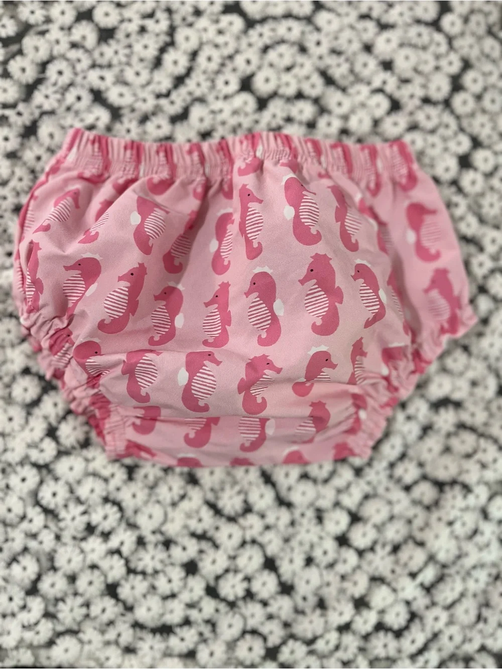 Pottery Barn Seahorse Swim Diaper Cover • Pink • Bloomers